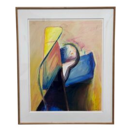 Circa 1995 Albert E. Smith Custom Framed Abstract