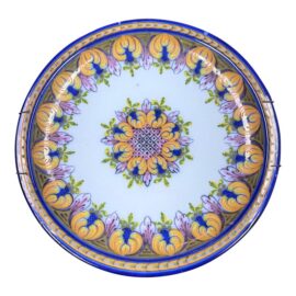 Portuguese Hand Painted Ceramic Wall Plate