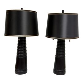 Circa 2007 Pacific Coast Lighting Plaster Table Lamps, Pair