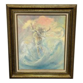 G. Magdiel Kemper Female Acrylic Painting, Framed