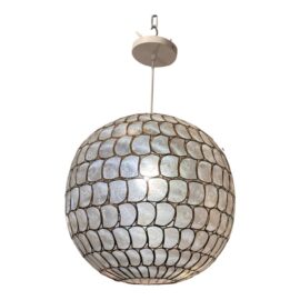 World Market Natural Capiz Globe Pendant. Original Price: $200