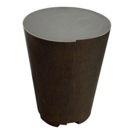 Crate and Barrel Anton Bronze Drum End Table. Original Price: $340