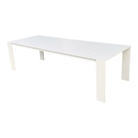 Harbour Outdoor Hayman Aluminum Dining Table, White. Original Price: $4,300