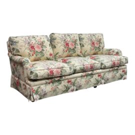 Shabby Chic Floral Printed + Plush Sofa