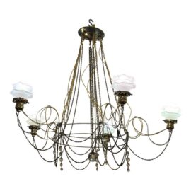 Jim Misner Lighting Custom Five Light Chandelier. Original Price: $3,000