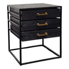 Contemporary Three Drawer Nightstand