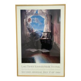 Circa 1984 Signed Lake Tahoe Summer Music Festival Print, Framed