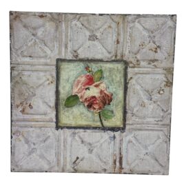 Peggy Abrams Style Rose Tile Print of Canvas