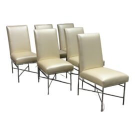Michael Weiss for Vanguard Boswell Side Chairs, Set of Six. Original Price: $22,800