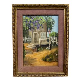 Dorothy Dunnigan Front Porch Painting, Framed