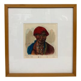 Artist Proof Artwork "Tibetan Man", Signed + Framed