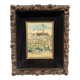 R. J. Skinner Original Watercolor Coit Tower, Signed + Framed