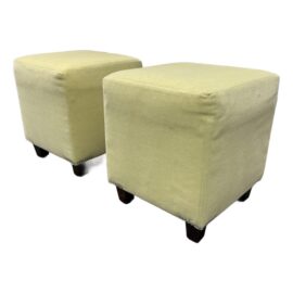 Ballard Designs Mohair Ottomans, Pair. Original Price: $1,380