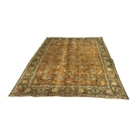 8ft 2in × 11ft 3in Antique Persian Sarouk Handknotted Rug