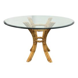 Vintage David Francis Bamboo Dining Table