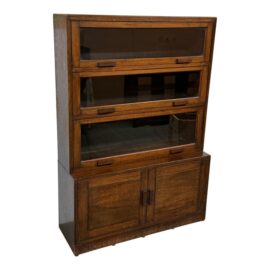 Antique Barrister Bookshelf With Closed Storage