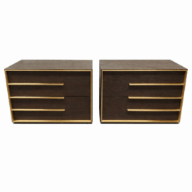 Restoration Hardware Closed Calvin Nightstands, Pair. Original Price: $7,300