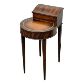 Circa 1920's Mahogany + Leather Side Table