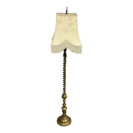 Antique Spiral Brass Floor Lamp
