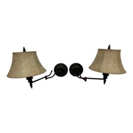 Barnes & Ivy French Rustic Swing Arm Sconces, Pair. Original Price: $230