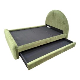 Full Size Williams-Sonoma for West Elm Elora Arched Upholstered Bed with Trundle. Original Price: $1,625