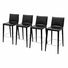 Frag for Design Within Reach Bottega Leather Counter Stools, Set of Four. Original Price: $6,780