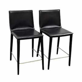 Frag for Design Within Reach Bottega Leather Counter Stools, Pair. Original Price: $3,390