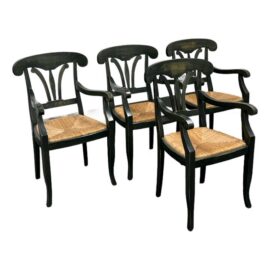 Pottery Barn Napoleon Dining Chairs, Set of Four