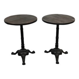 Pottery Barn Rae Wood Accent Tables, Pair. Original Price: $1,400