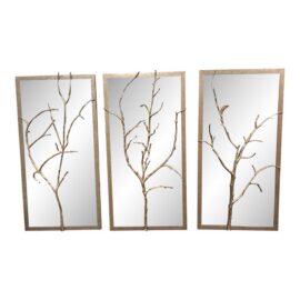 Theodore Alexander Silver Hawthorn Wall Mirrors, Set of Three