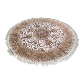 6ft Floral Medallion Silk Rug. Estimated Price: $800