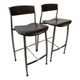 Sergio Mian for Altek Italia Design Baba Counter Bar Stools, Pair. Estimated Cost: $1,350