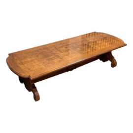 Vintage Spanish Revival Carved Wood Coffee Table