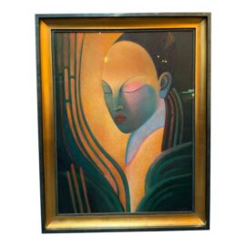 Circa 2018 Richard Stodart "Earth Ii" Original Painting, Framed. Original Price: $7,000