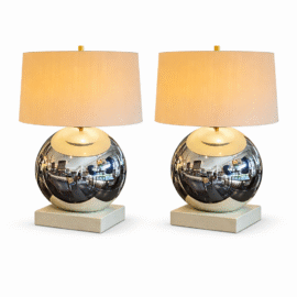 Sherrill Canet Interiors Italian Gazing Globe Lamps, Pair. Estimated Cost: $5,000