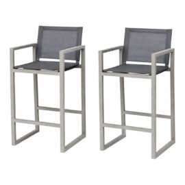 Restoration Hardware Aegean Teak Wood Outdoor Counter Stools, Pair. Original Price: $2,300