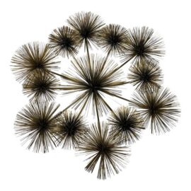 Curtis Jere Vintage Brass Sea Urchin/Dandelion Wall Sculpture