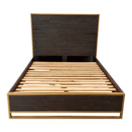 Queen Size Zin Home Elle Brass Bed Frame. Original Price: $1,600