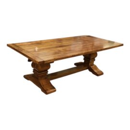 Amish Tuscany Trestle Extension Dining Table. Original Price: $6,000