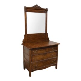 Victorian Eastlake Style Dresser With Mirror