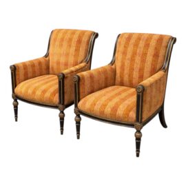 Nancy Corzine Circa 2000 Custom Design Lounge Chairs, Pair