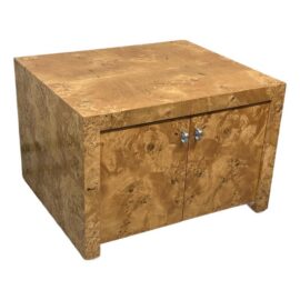 Post Modern Burl Wood Side Table