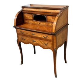 Louis XV Style Roll Top Writing Desk