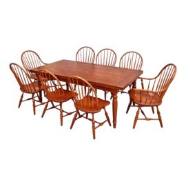 Stickley Furniture Colonial Extension Dining Table + 8 Chairs