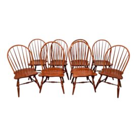 Stickley Furniture Colonial Windsor Dining Chairs, Set of Eight