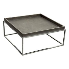 Anthony Cox for Restoration Hardware Hudson Shagreen Tray Square Coffee Table. Original Price: $1,000