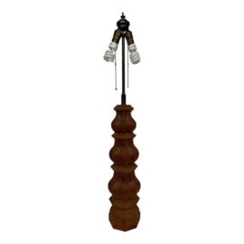 Mid 20th Century Carved Column Table Lamp