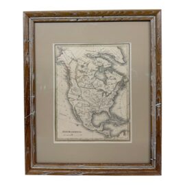 Circa 1935 Thomas Gamaliel Bradford North America Map, Framed