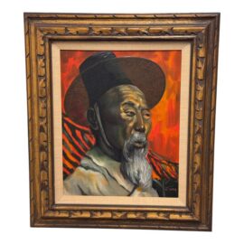 J. Lamm Portrait Oil Painting, Framed