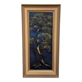 J. Lamm Oil Tree Oil Painting, Framed
